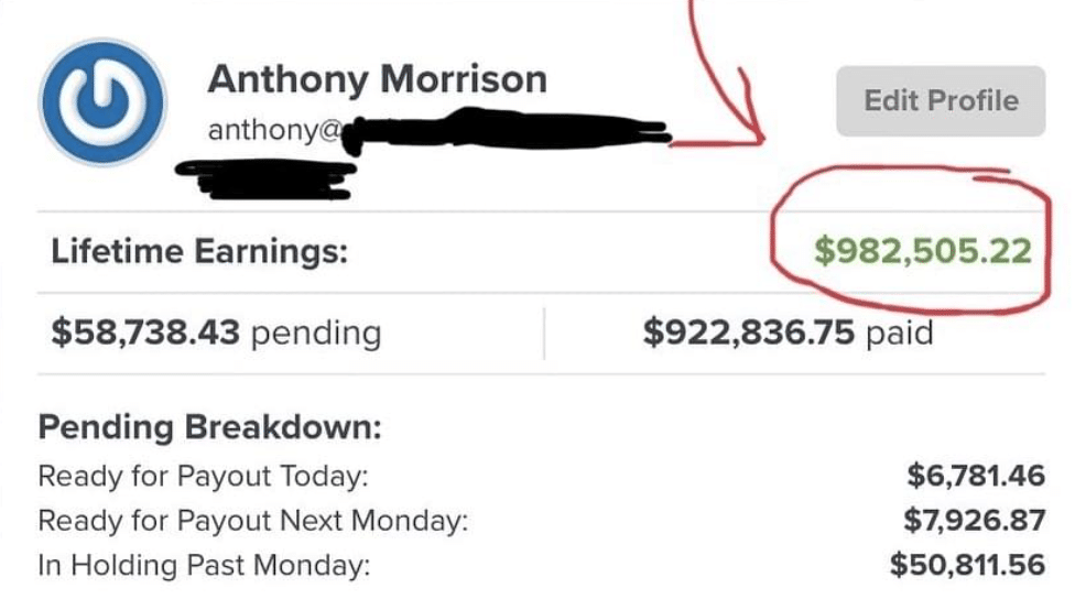 anthony morrison earnings snapshot